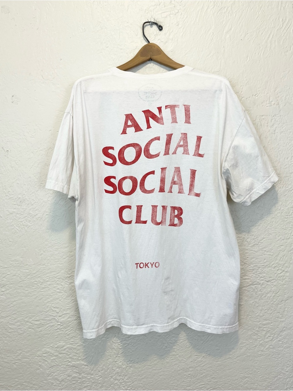Anti Social Social Club Tokyo T Shirt Size XL White Red Short Sleeve